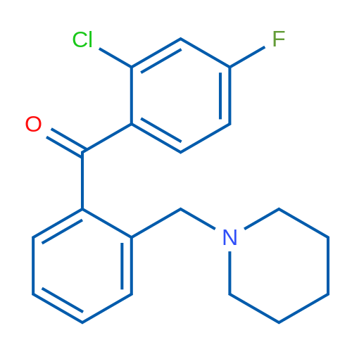 2-Chloro-4-fluoro-2'-piperidinomethyl benzophenone 1g