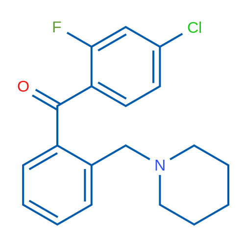 4-Chloro-2-fluoro-2'-piperidinomethyl benzophenone 1g