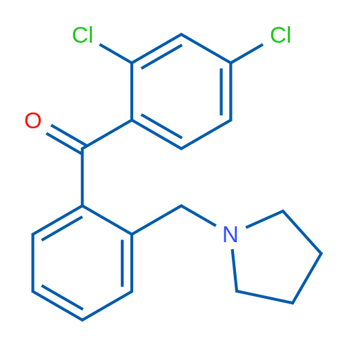 2,4-Dichloro-2'-pyrrolidinomethyl benzophenone 1g