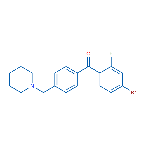 4-Bromo-2-fluoro-4'-piperidinomethyl benzophenone 1g