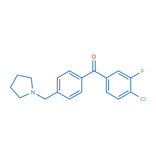 4-Chloro-3-fluoro-4'-pyrrolidinomethyl benzophenone 1g