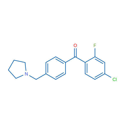 4-Chloro-2-fluoro-4'-pyrrolidinomethyl benzophenone 1g