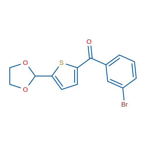 2-(3-Bromobenzoyl)-5-(1,3-Dioxolan-2-yl)thiophene 1g