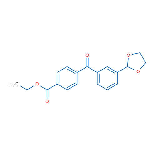4'-Carboethoxy-3-(1,3-dioxolan-2-yl)benzophenone 1g
