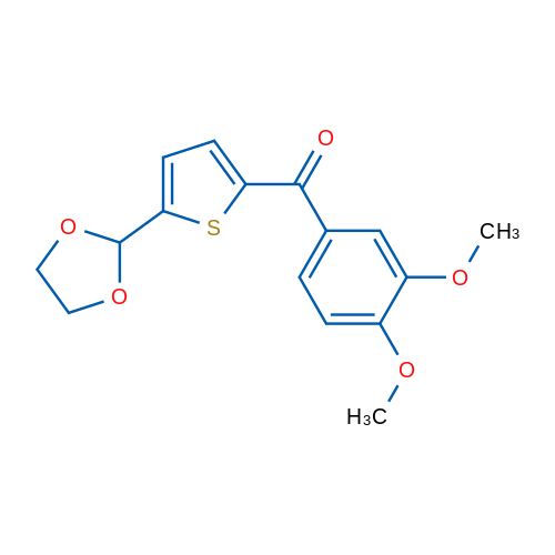 2-(3,4-Dimethoxybenzoyl)-5-(1,3-dioxolan-2-yl)thiophene 1g