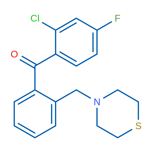 2-Chloro-4-fluoro-2'-thiomorpholinomethyl benzophenone 1g