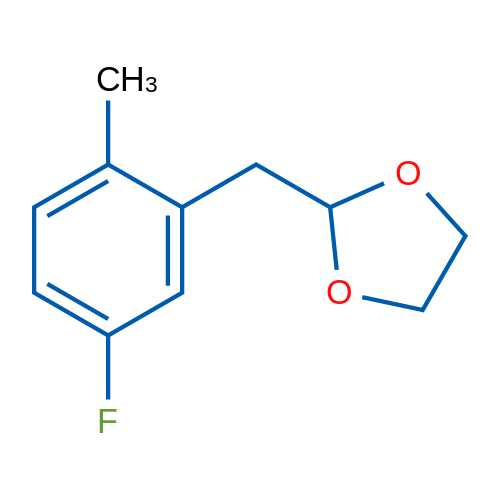 5-Fluoro-2-methyl (1,3-dioxolan-2-ylmethyl)benzene 1g