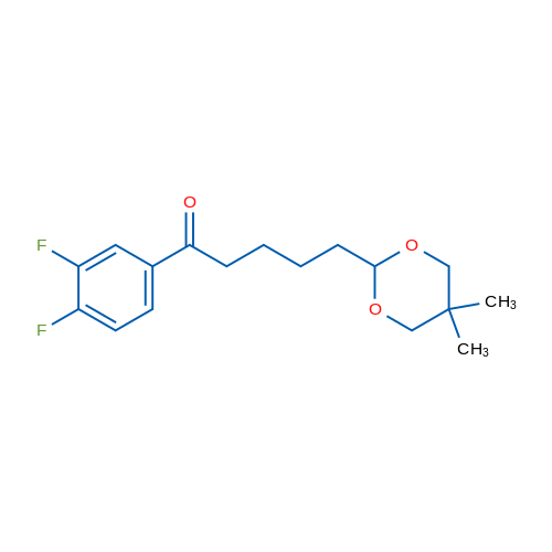 3',4'-Difluoro-5-(5,5-dimethyl-1,3-dioxan-2-yl)valerophenone 1g