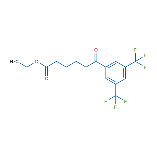 Ethyl 6-(3,5-ditrifluoromethylphenyl)-6-oxohexanoate 1g