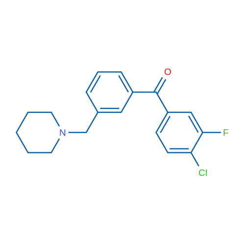 4-Chloro-3-fluoro-3'-piperidinomethyl benzophenone 1g