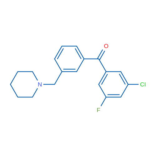 3-Chloro-5-fluoro-3'-piperidinomethyl benzophenone 1g