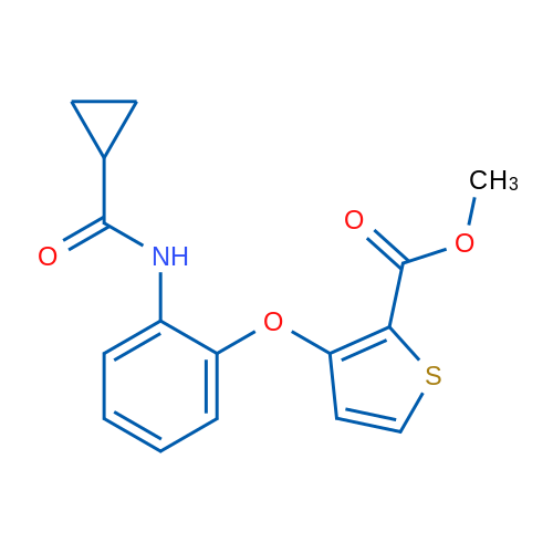 Methyl 3-(2-cyclopropaneamidophenoxy)thiophene-2-carboxylate 1g