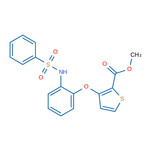 Methyl 3-(2-benzenesulfonamidophenoxy)thiophene-2-carboxylate 1g