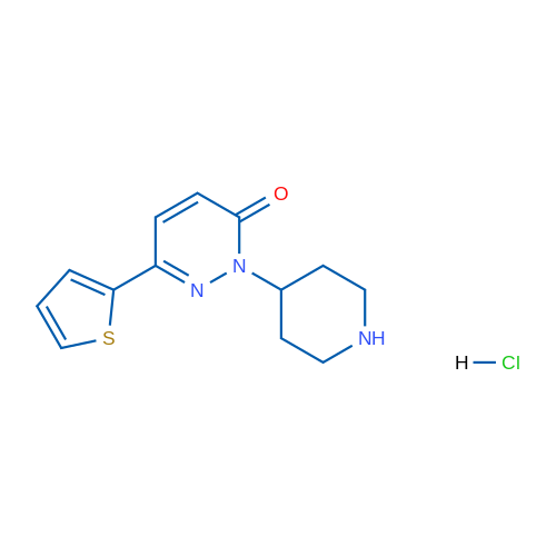 2-(Piperidin-4-yl)-6-(thiophen-2-yl)pyridazin-3(2H)-one hydrochloride 5g