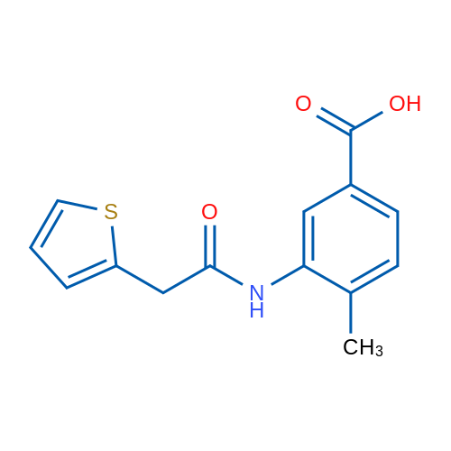 4-Methyl-3-(2-(thiophen-2-yl)acetamido)benzoic acid 1g