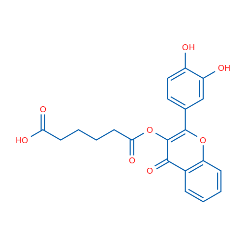 6-((2-(3,4-Dihydroxyphenyl)-4-oxo-4H-chromen-3-yl)oxy)-6-oxohexanoic acid 100mg
