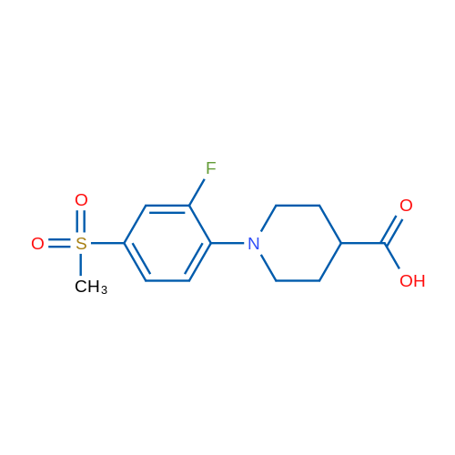 1-(2-Fluoro-4-(methylsulfonyl)phenyl)piperidine-4-carboxylic acid 1g
