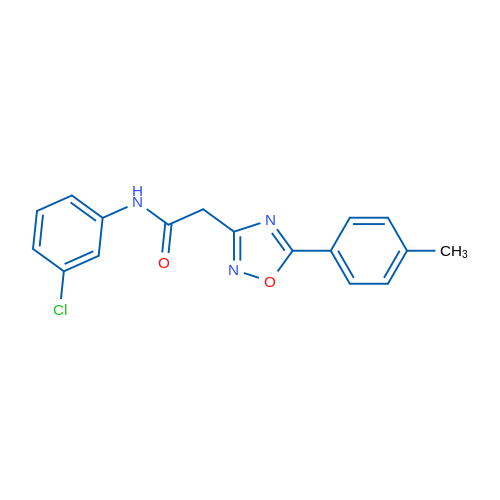 N-(3-Chlorophenyl)-2-(5-(p-tolyl)-1,2,4-oxadiazol-3-yl)acetamide 1g