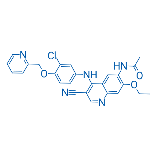 N-(4-((3-Chloro-4-(pyridin-2-ylmethoxy)phenyl)amino)-3-cyano-7-ethoxyquinolin-6-yl)acetamide 100mg
