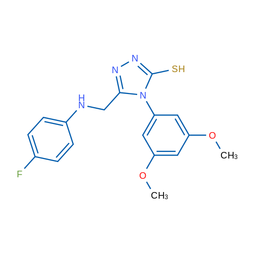 4-(3,5-Dimethoxyphenyl)-5-(((4-fluorophenyl)amino)methyl)-4H-1,2,4-triazole-3-thiol 1g