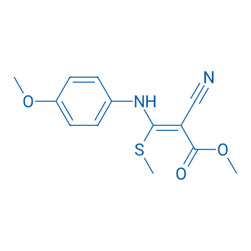 2-Cyano-3-(4-methoxy-phenylamino)-3-methylsulfanyl-acrylic acid methyl ester 100mg