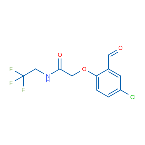 2-(4-Chloro-2-formylphenoxy)-N-(2,2,2-trifluoroethyl)acetamide 1g