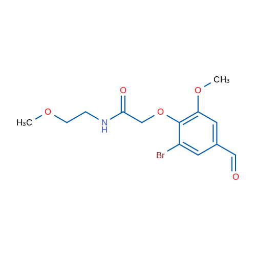 2-(2-Bromo-4-formyl-6-methoxyphenoxy)-N-(2-methoxyethyl)acetamide 5g