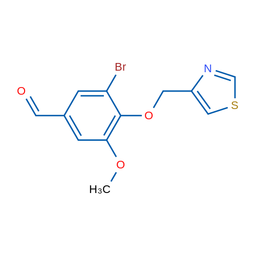 3-Bromo-5-methoxy-4-(1,3-thiazol-4-ylmethoxy)benzaldehyde 1g