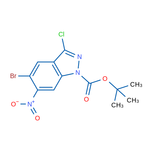 tert-Butyl 5-bromo-3-chloro-6-nitro-1H-indazole-1-carboxylate 1g