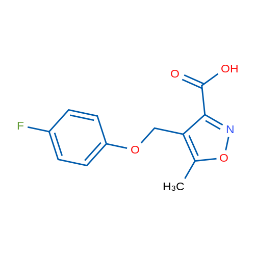 4-(4-Fluoro-phenoxymethyl)-5-methyl-isoxazole-3-carboxylic acid 5g
