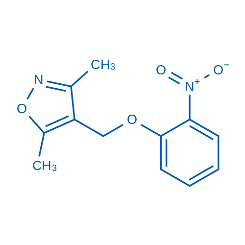 3,5-Dimethyl-4-((2-nitrophenoxy)methyl)isoxazole 250mg