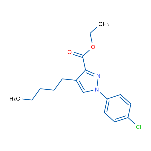 Ethyl 1-(4-chlorophenyl)-4-pentyl-1H-pyrazole-3-carboxylate 1g