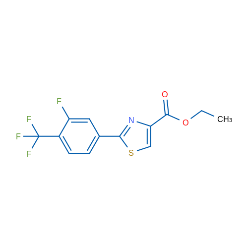 Ethyl 2-(3-fluoro-4-(trifluoromethyl)phenyl)thiazole-4-carboxylate 1g
