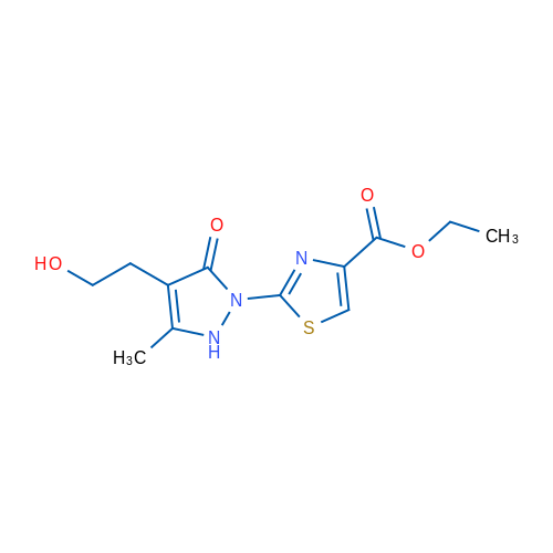 Ethyl 2-(4-(2-hydroxyethyl)-3-methyl-5-oxo-2,5-dihydro-1H-pyrazol-1-yl)thiazole-4-carboxylate 1g
