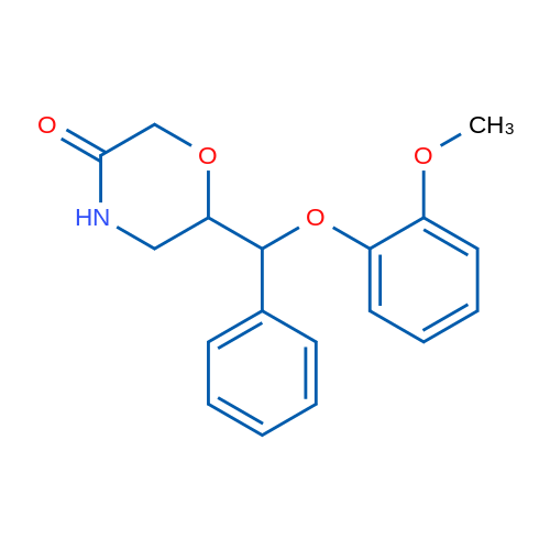 6-((2-Methoxyphenoxy)(phenyl)methyl)morpholin-3-one 1g