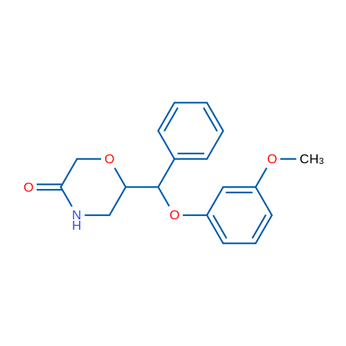 6-((3-Methoxyphenoxy)(phenyl)methyl)morpholin-3-one 1g