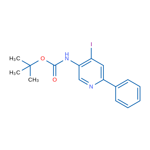 tert-Butyl 4-iodo-6-phenylpyridin-3-ylcarbamate 1g