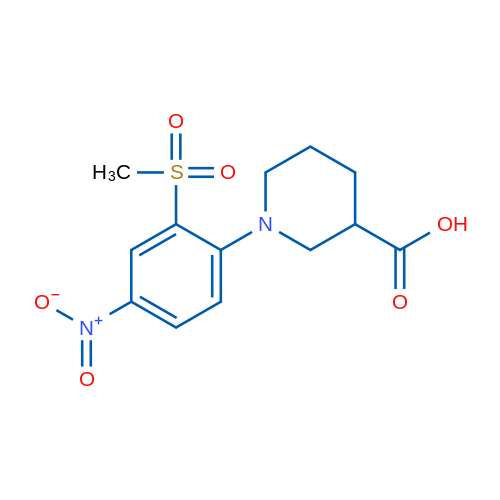 1-(2-(Methylsulfonyl)-4-nitrophenyl)piperidine-3-carboxylic acid 1g