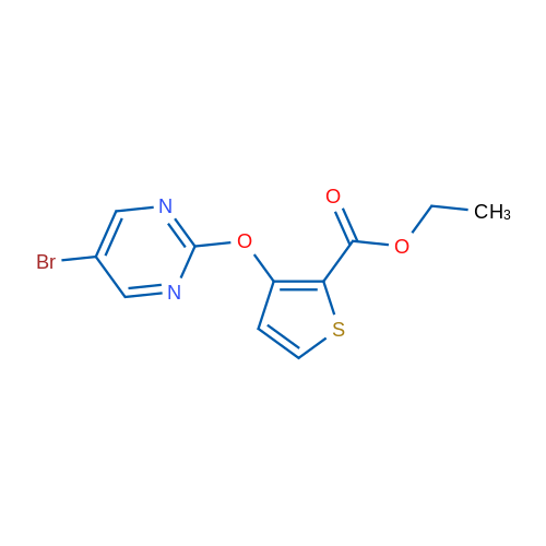 Ethyl 3-((5-bromopyrimidin-2-yl)oxy)thiophene-2-carboxylate 1g