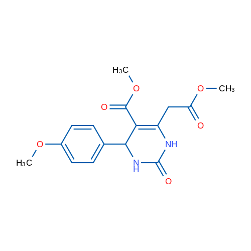 Methyl 6-(2-methoxy-2-oxoethyl)-4-(4-methoxyphenyl)-2-oxo-1,2,3,4-tetrahydropyrimidine-5-carboxylate 5g