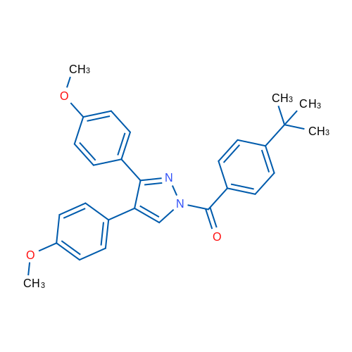 1-(4-tert-Butylbenzoyl)-3,4-bis(4-methoxyphenyl)-1H-pyrazole 1g
