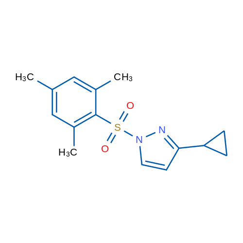 3-Cyclopropyl-1-(2,4,6-trimethylbenzenesulfonyl)-1H-pyrazole 1g