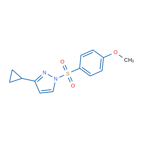 3-Cyclopropyl-1-(4-methoxybenzenesulfonyl)-1H-pyrazole 1g