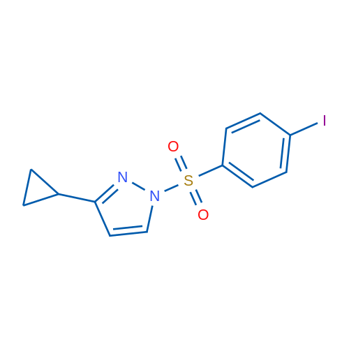 3-Cyclopropyl-1-(4-iodobenzenesulfonyl)-1H-pyrazole 1g