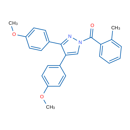 3,4-Bis(4-methoxyphenyl)-1-(2-methylbenzoyl)-1H-pyrazole 1g