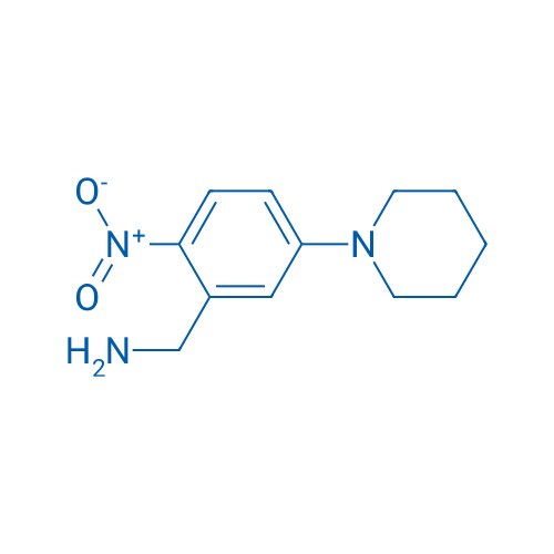 Benzenemethanamine, 2-nitro-5-(1-piperidinyl)- 100mg