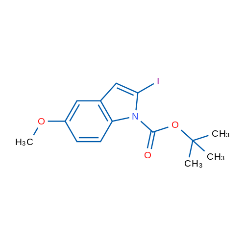 tert-Butyl 2-iodo-5-methoxy-1H-indole-1-carboxylate 1g