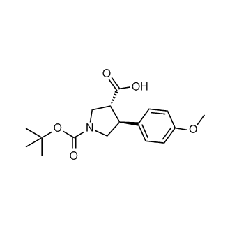 1,1-Dimethylethyl trans-3-carboxy-4-(4-methoxyphenyl)pyrrolidine-1-carboxylate