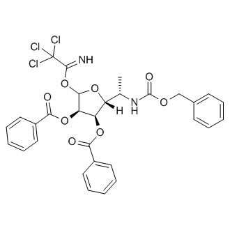 (2R,3R,4R)-2-((S)-1-(((Benzyloxy)carbonyl)amino)ethyl)-5-(2,2,2-trichloro-1-iminoethoxy)tetrahydrofuran-3,4-diyl dibenzoate
