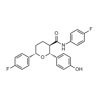(2R,3R,6S)-N,6-bis(4-fluorophenyl)-2-(4-hydroxyphenyl)tetrahydro-2H-pyran-3-carboxamide (Ezetimibe Impurity)